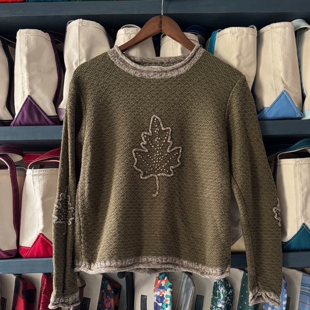 Vtg Christopher & Banks Autumn Leaf Sweater